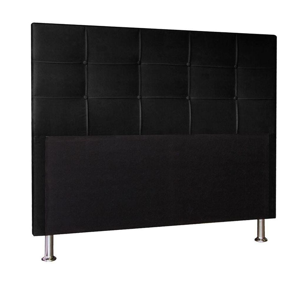 Cabeceira Solteiro 0,90m Roma Suede Preto - Pallazio
