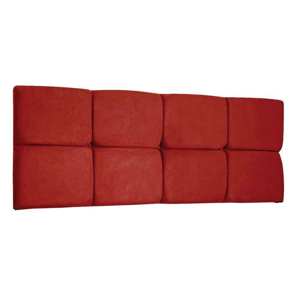 Cabeceira Painel Casal 1,40m Nina Suede - Pallazio Cor Vermelho
