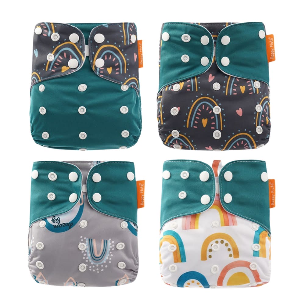 Kit 4 Fraldas Ecológicas Happy Flute - Sonhe Grande