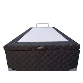 Base Box Baú Blindado Solteirão AColchoes Poliéster Preto 41x96x203