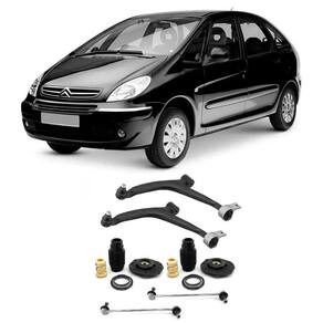 Bandeja + Kit Batente + Bieleta Citroen Xsara Picasso Dianteira 2000 Até 2012 O Par