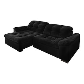 Sofá 2,4m Retrátil Reclinável Suede Animalle Pérola Preto