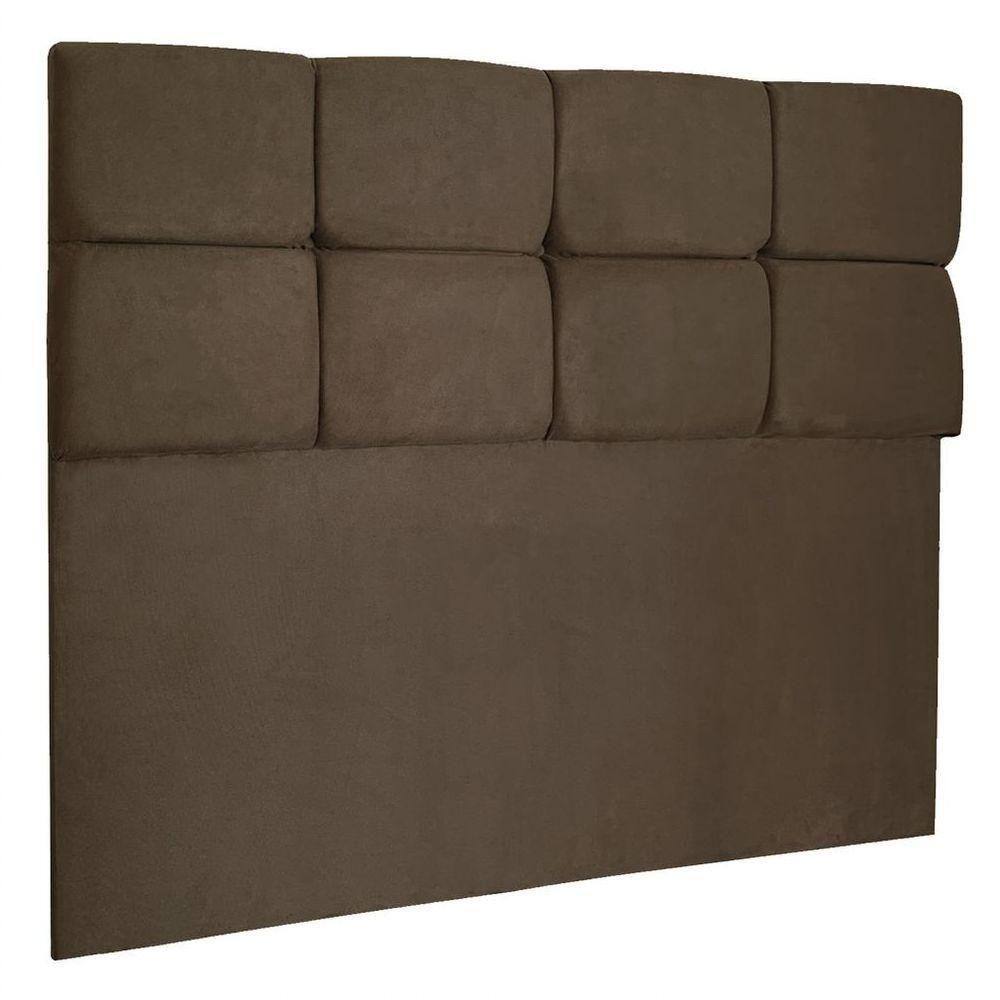 Cabeceira King 1,95m Nina Suede - Pallazio Cor Marrom