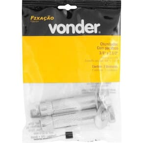 Chumbador Com Parafuso 3/8`` X 2.1/2`` Com 2 Peças Vonder