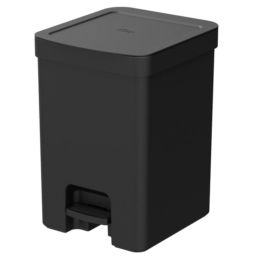 Lixeira Trium 12 Litros com Pedal Preta OU