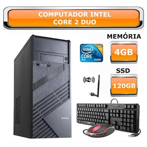 Computador PC CPU Intel Core 2 Duo 4GB SSD 120GB Win 10 é boa?