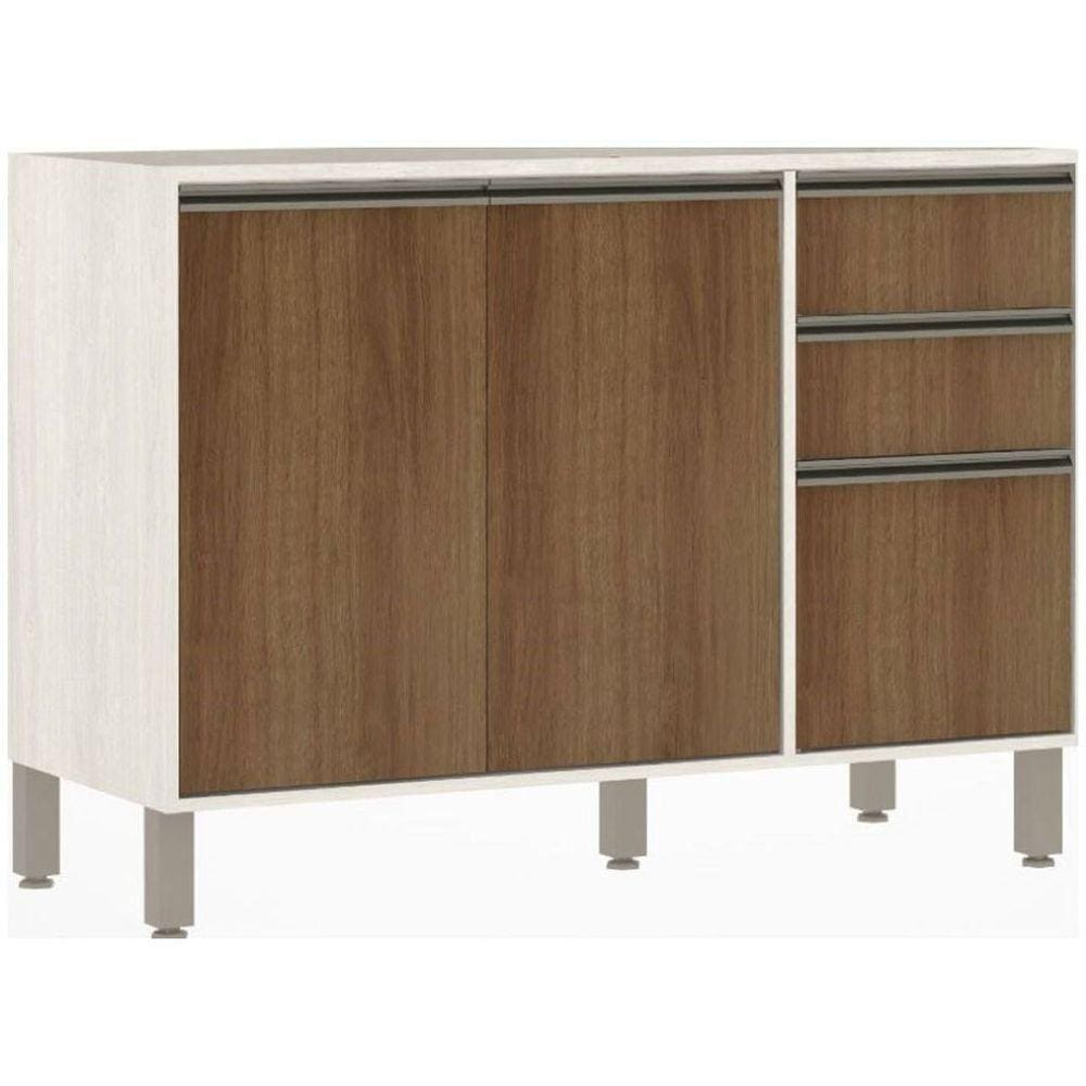 Balcão Luciane Linea 1,20m 2pt 3gv Lin 702/222 Patina Avela