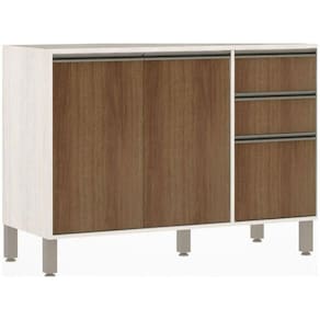 Balcão Luciane Linea 1,20M 2Pt 3Gv Lin 702/222 Patina/Avela