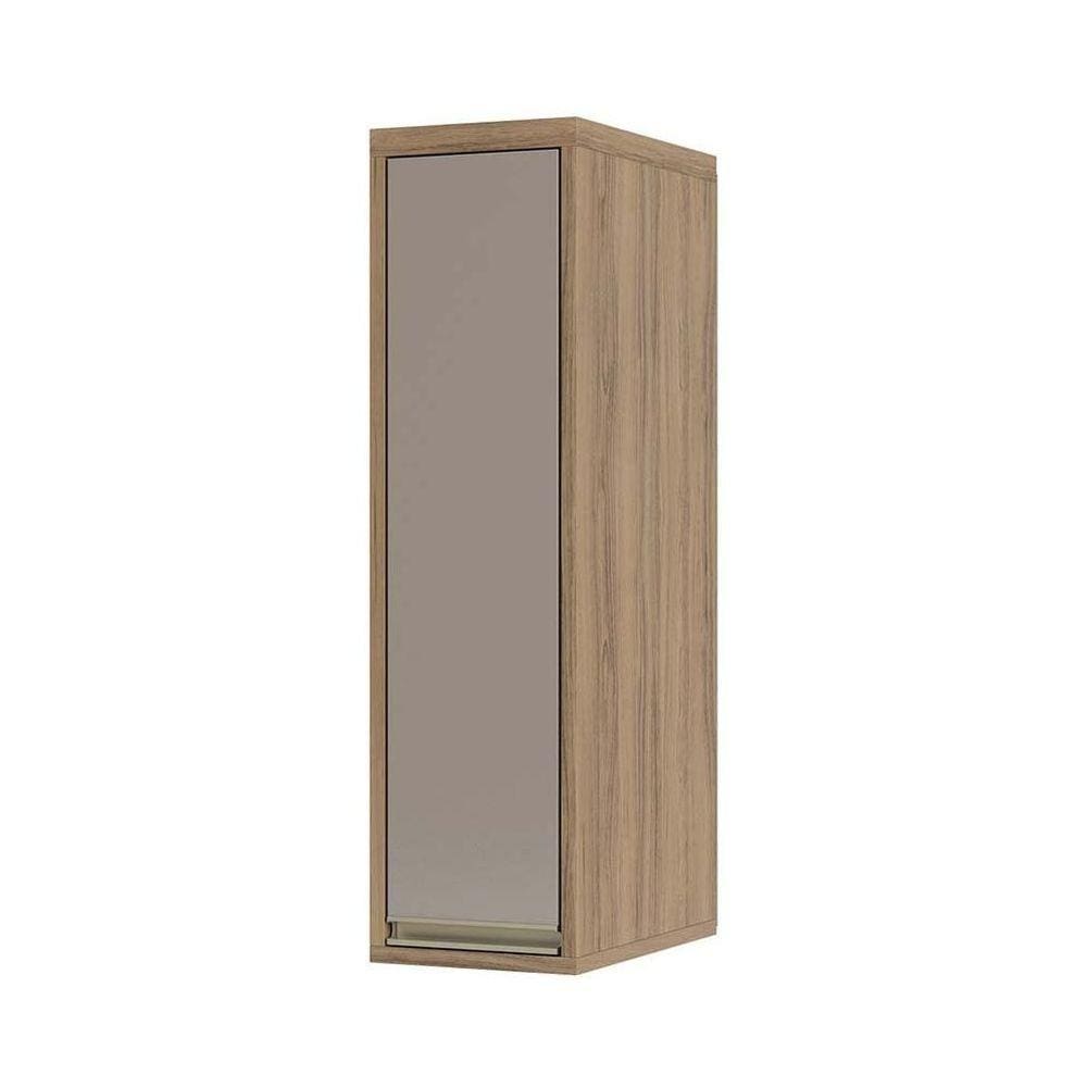 Armário Aéreo Luciane 1 Portas 20cm Vanilla Grafite