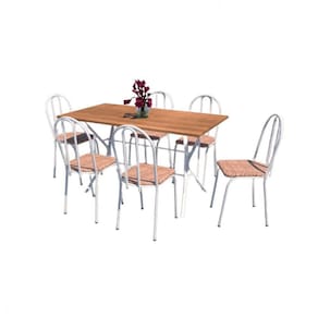 Conjunto Sala De Jantar Artefamol Mesa Com 6 Cadeiras Branco