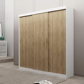 Guarda Roupa Casal 3 Portas 4 Gav Branco Carraro