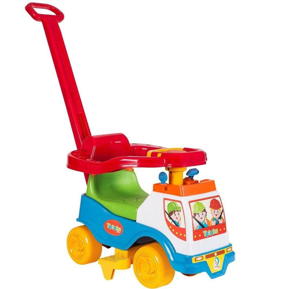 Totoka Plus Menino Carrinho Andador Bebê Com Proteção E Empurrador Cardoso