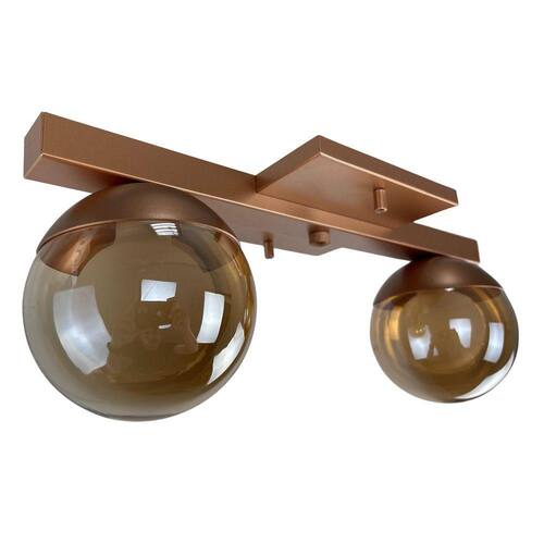 Luminária De Teto Retangular Cobre 3 Vidros Casas Bahia