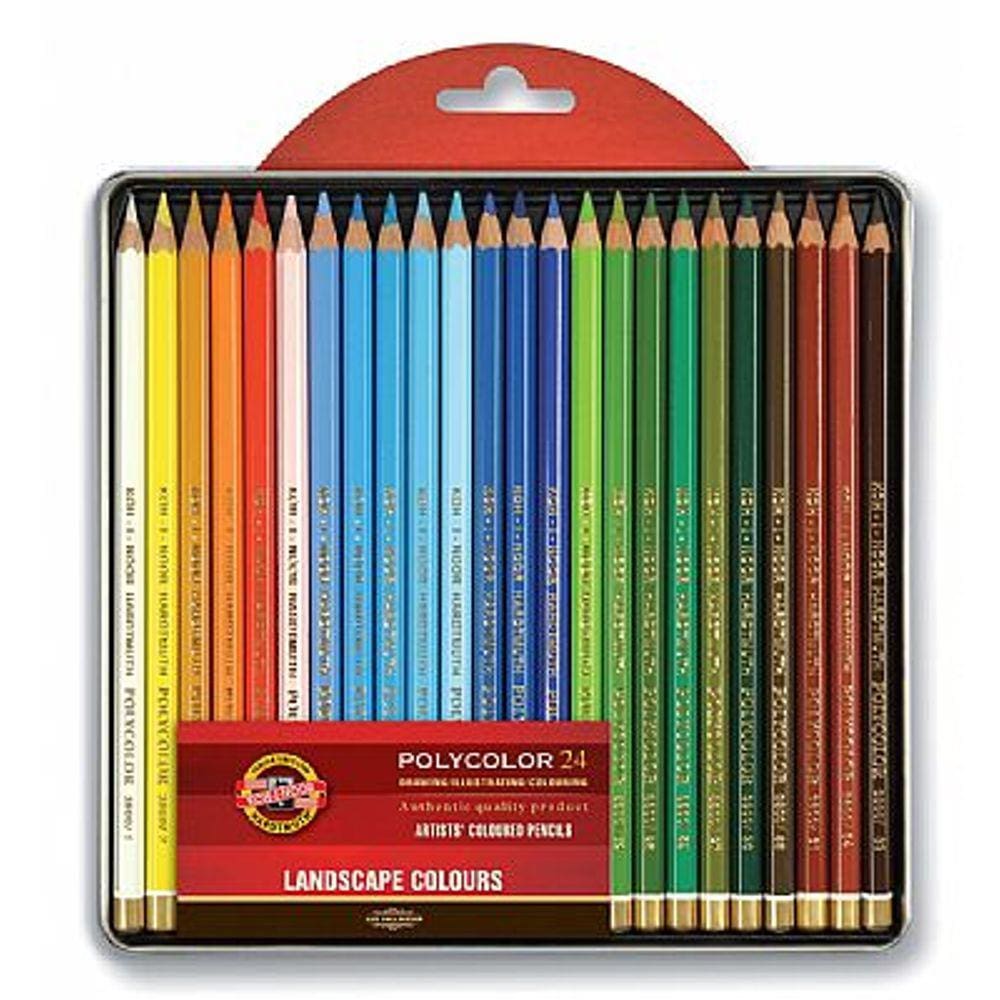 Lapis Polycolor Com 24 Cores Paisagem - Kn003824po24