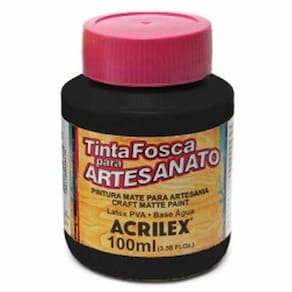 Tinta Pva Fosca Para Artesanato 100Ml Preto - 32100520