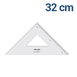 Esquadro Acrilico 32Cm 45 Com Graduacao - 1532