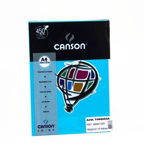Canson Color A4 180G 10 Folhas Azul Turquesa - 66661200