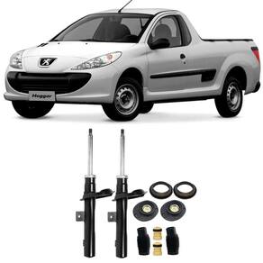Amortecedor + Kit Batente Peugeot Hoggar Dianteiro 2010 Até 2016 O Par