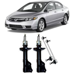 Amortecedor + Bieleta Honda New Civic Dianteira 2006 Até 2011 O Par