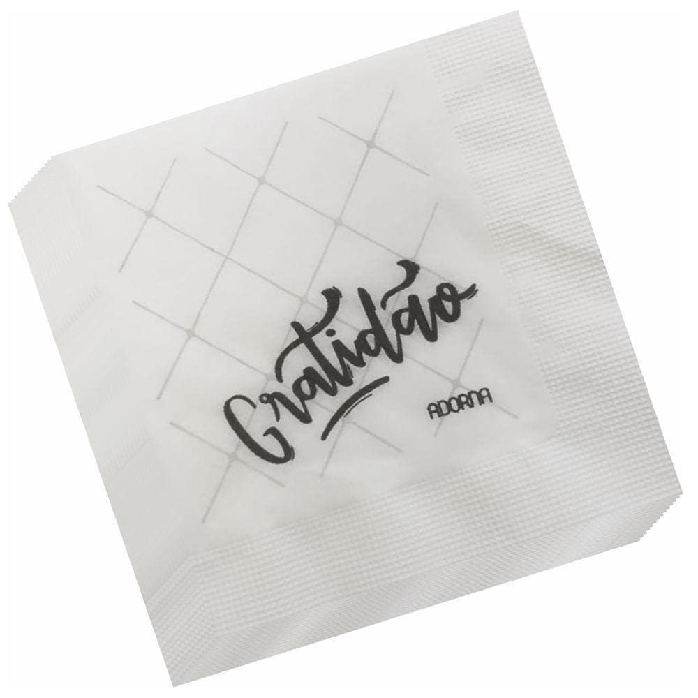 Guardanapo De Papel Decorado Gratidão 23X24 Adorna 50 Un