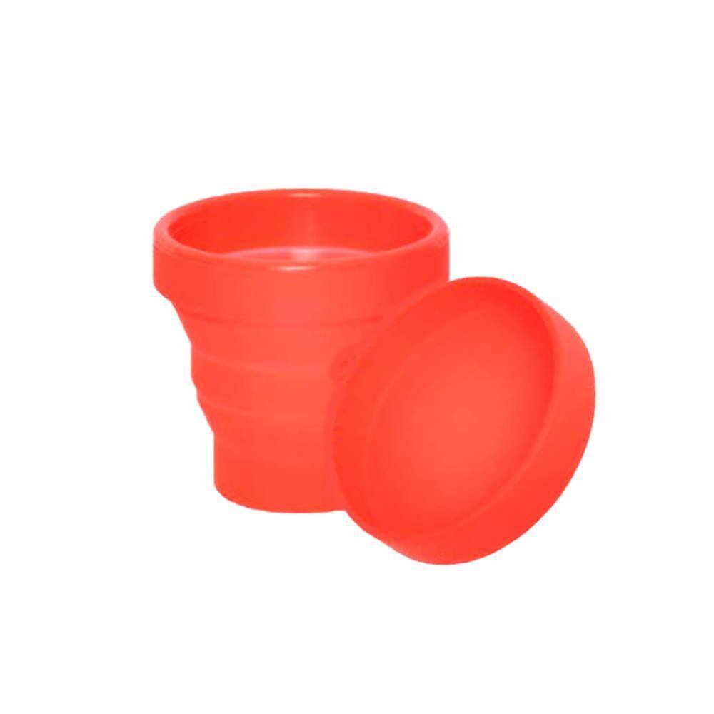 Copo Retrátil em Silicone 150ml com Tampa Dobrável Prático