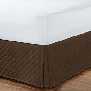 Saia Para Cama Box Solteiro Com Elástico Matelada - Tabaco