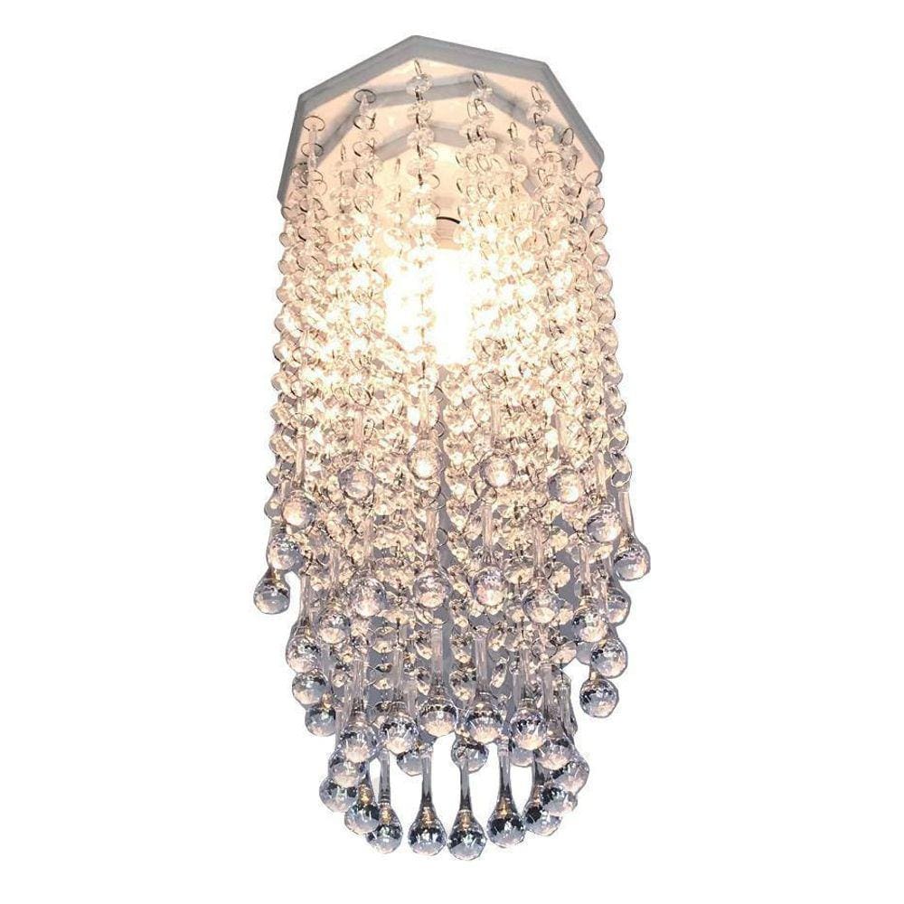 Lustre Luminária Plafon Cristal De Acrílico 03 Camadas 17X38