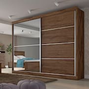 Guarda Roupa Casal 2 Portas 4 Gavetas com Espelho Verona Plus Flex Color em MDF Made Marcs