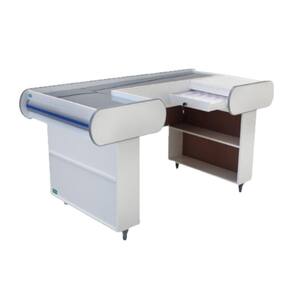 Check Out 180 Branco Artlux Corredor Inox Padrão F Azul