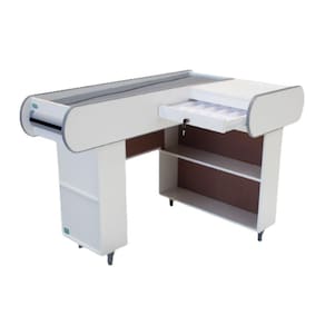 Check Out 140 Branco Artlux Corredor Inox Padrão F Preto