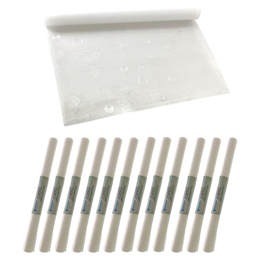 Forro Para Armário Organizador Gavetas Closet Pia Prateleira Cozinha Transparente 14,4 Metros