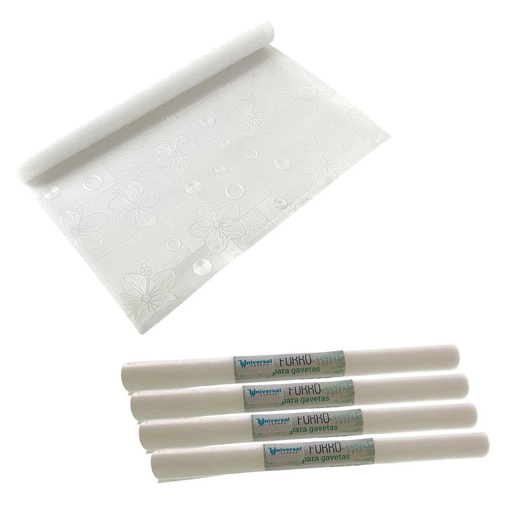 Forro Para Armário Organizador Gavetas Closet Pia Prateleira Cozinha Transparente 4,8 Metros