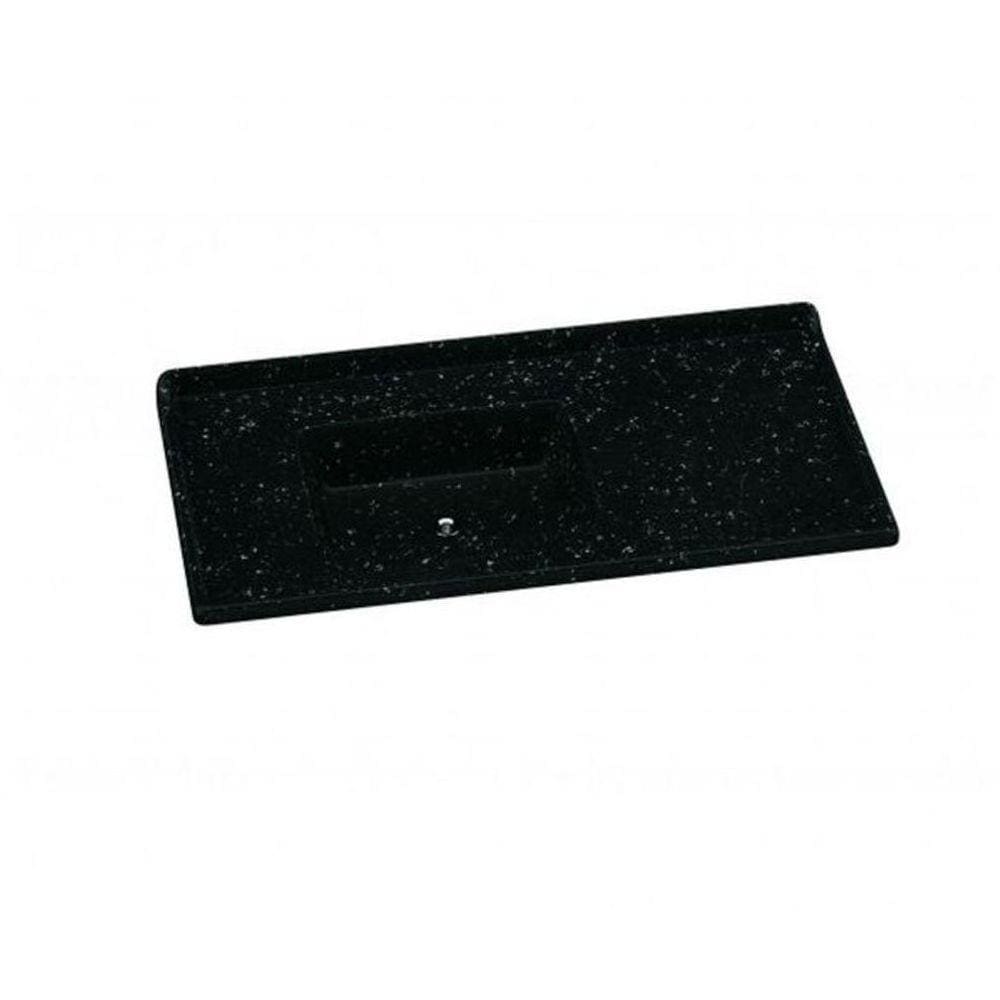Tampo Para Pia De Cozinha Rorato Marmoplan 100 Cm Cuba Lateral Esquerdo Preto