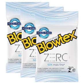 Kit 3 Pacotes Preservativo Blowtex Zero C/ 3 Unidades Cada