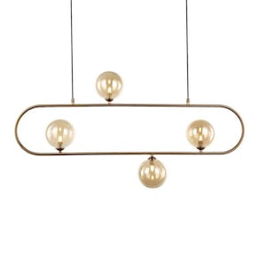 Lustre Pendente Quality Cadre 1329 G9 Bivolt Bronze / Champagne