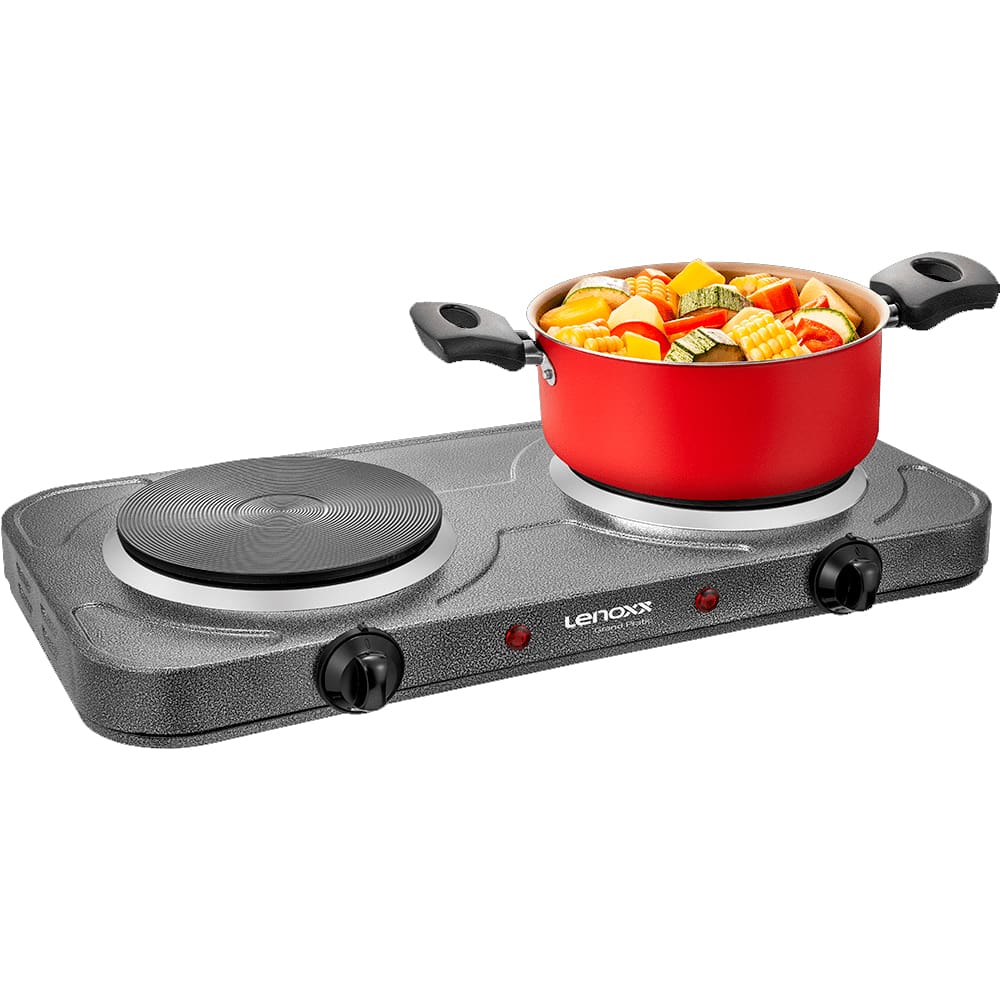 Fogão Eletrico Pratic 2 Bocas 5 Temperaturas 2000W Lenoxx