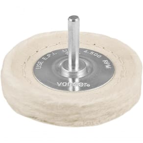 Roda De Feltro/Pano 3X1/2" Haste 1/4" P/ Polimento Vonder
