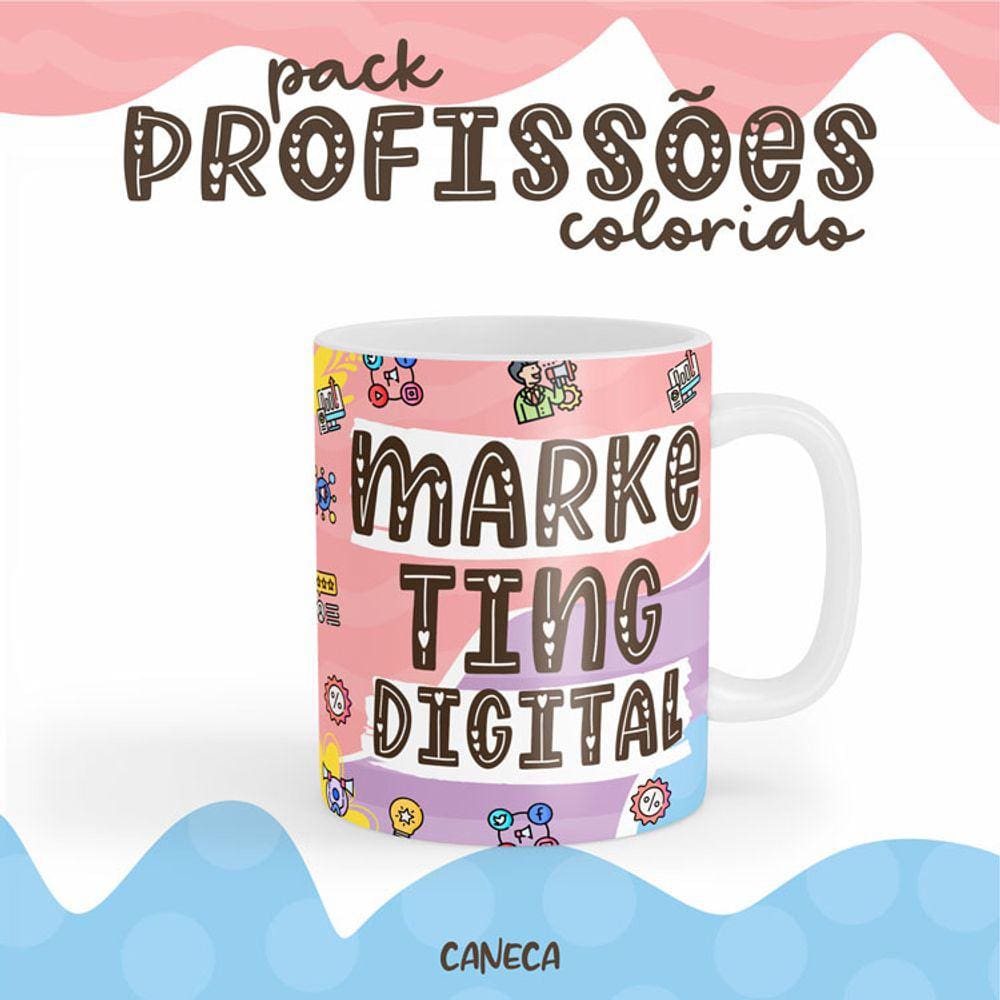 Caneca Cerâmica Color Profissão Psicologia
