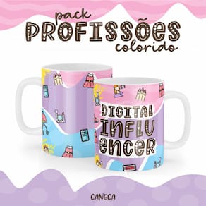 Caneca Cerâmica Color Profissão Digital Influencer