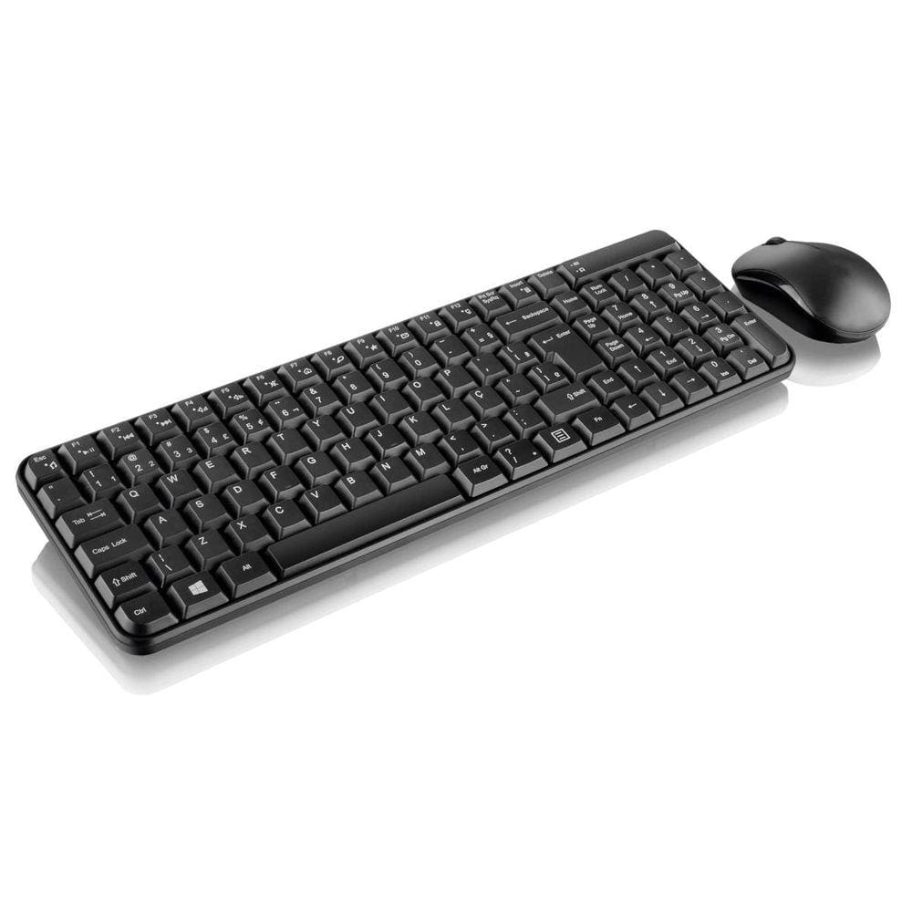 Teclado multimidia e mouse sem Fio multilaser