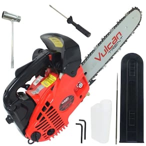 Motosserra Pequeno Vulcan VSL250 À Gasolina 2 Tempos 25,4cc 0,9HP Com Ingnição Eletrônica e Sabre de 12 Polegadas + Corrente 22 Elos