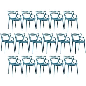 Kit - 16 X Cadeiras Masters Allegra - Turquesa