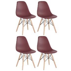Kit 4 Cadeiras Charles Eames Eiffel Dsw Com Pés De Madeira Clara Marrom