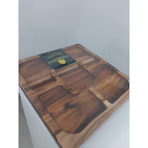 Petisqueira Madeira Teca 35 x 35 cm
