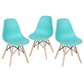 Kit 3 Cadeiras Charles Eames Eiffel Dsw Com Pés De Madeira Clara Verde Tiffany