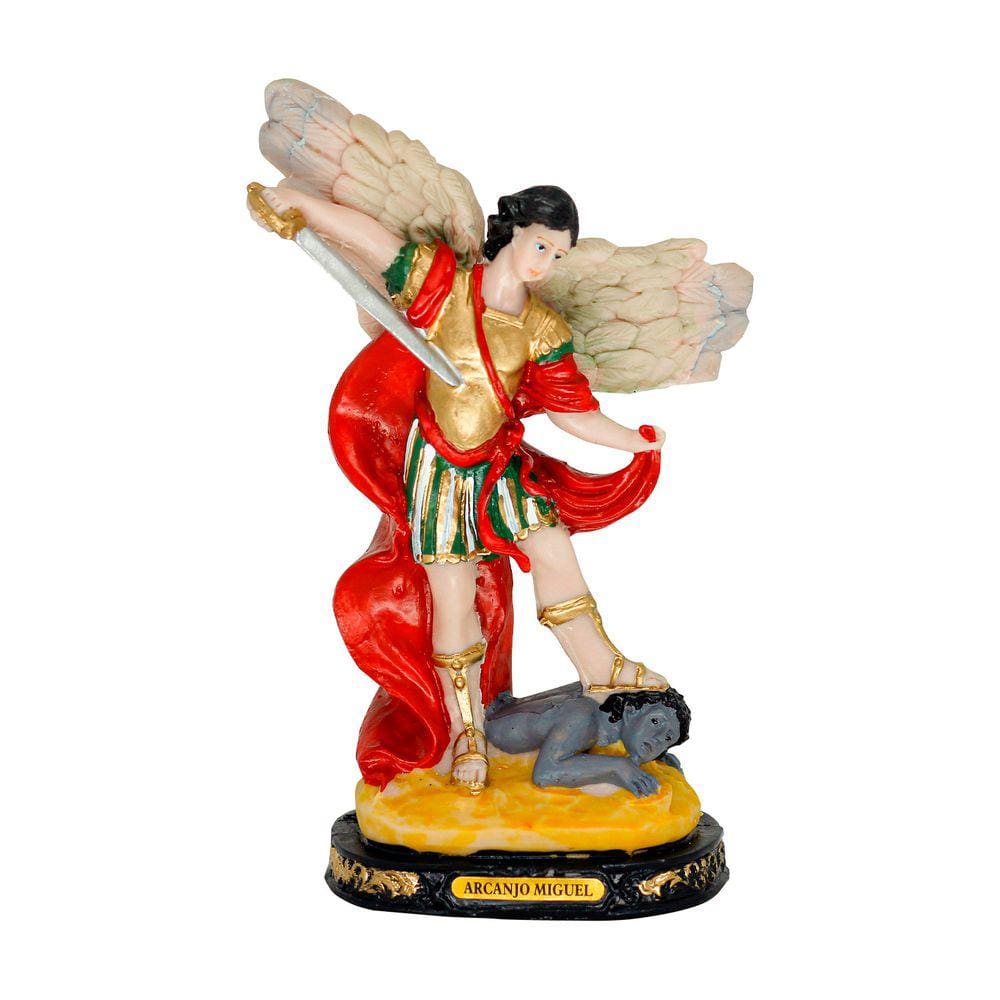 Imagem Arcanjo Miguel 20cm Resina Colorido