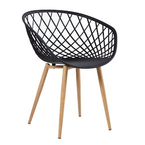 Cadeira Clarice Nest Com Apoio De Braços - Preto