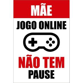 Placa Decorativa Amor Jogo Online Não Tem Pause