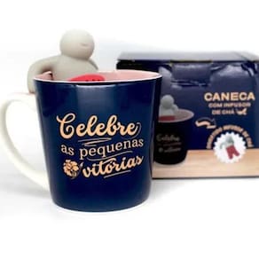 Caneca Com Infusor Para Chá Celebre 350Ml - Zona Criativa
