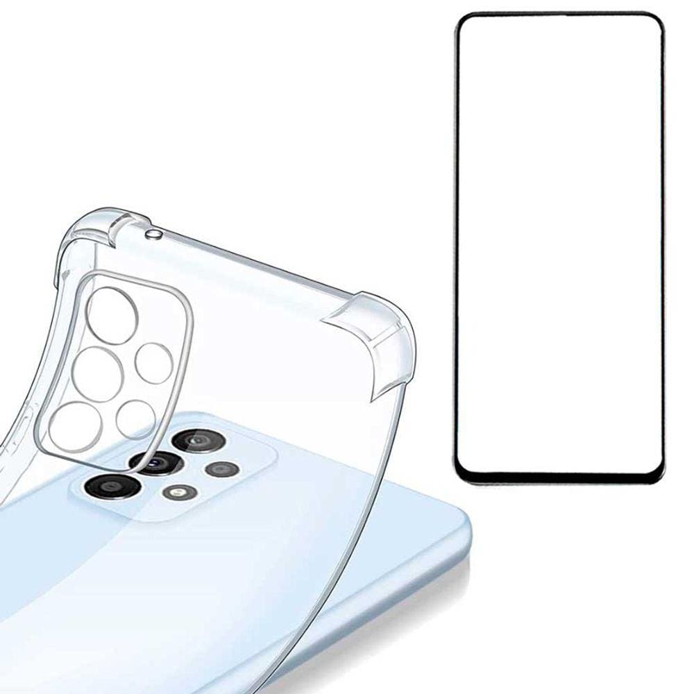 Kit Capa Anti Impactos + Película 3D Vidro Compatível com Samsung Galaxy A13 4G